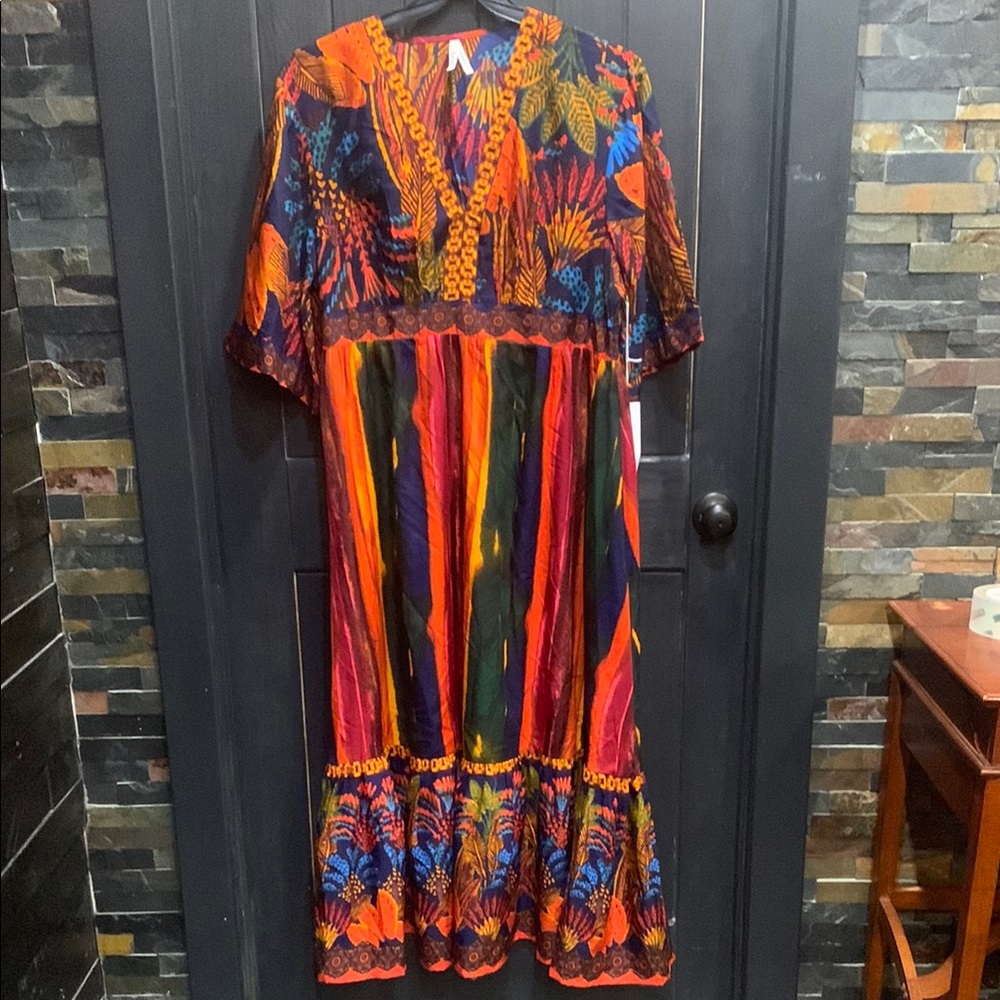 Truth Colorful Maxi Dress size 1x NWT